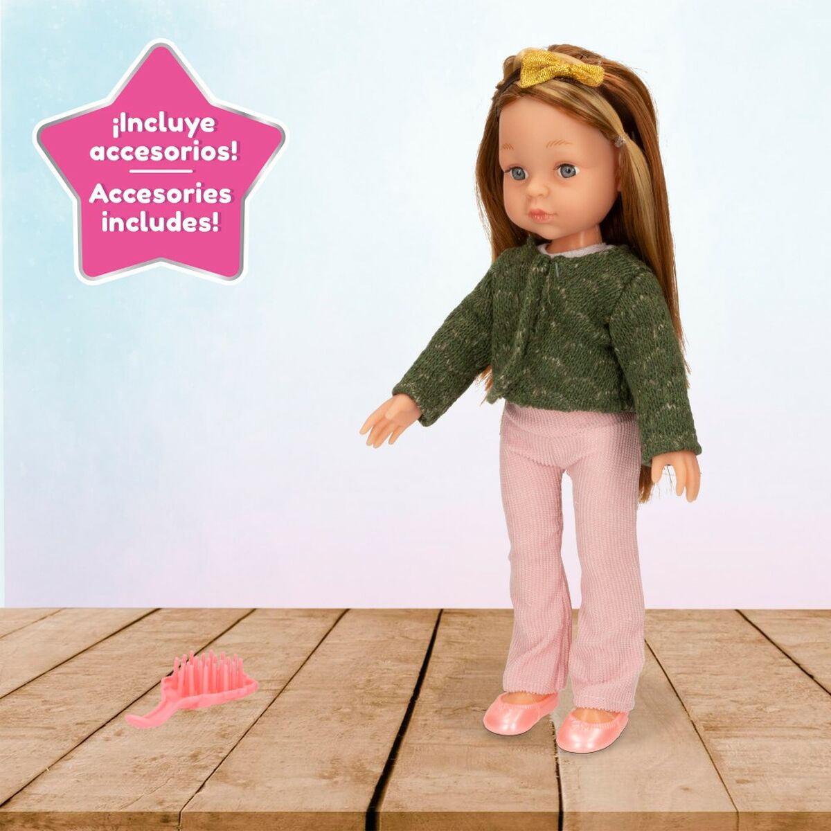 Păpușă Colorbaby Isabella 32 cm Pieptene 15 x 32 x 7 cm (6 Unități) - Jucarii si jocuri, Păpuși și accesorii