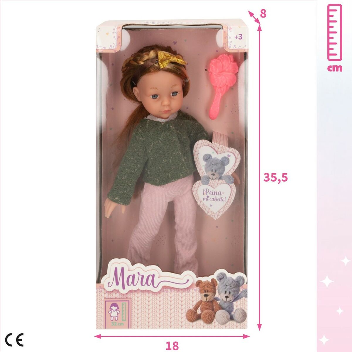 Păpușă Colorbaby Isabella 32 cm Pieptene 15 x 32 x 7 cm (6 Unități) - Jucarii si jocuri, Păpuși și accesorii