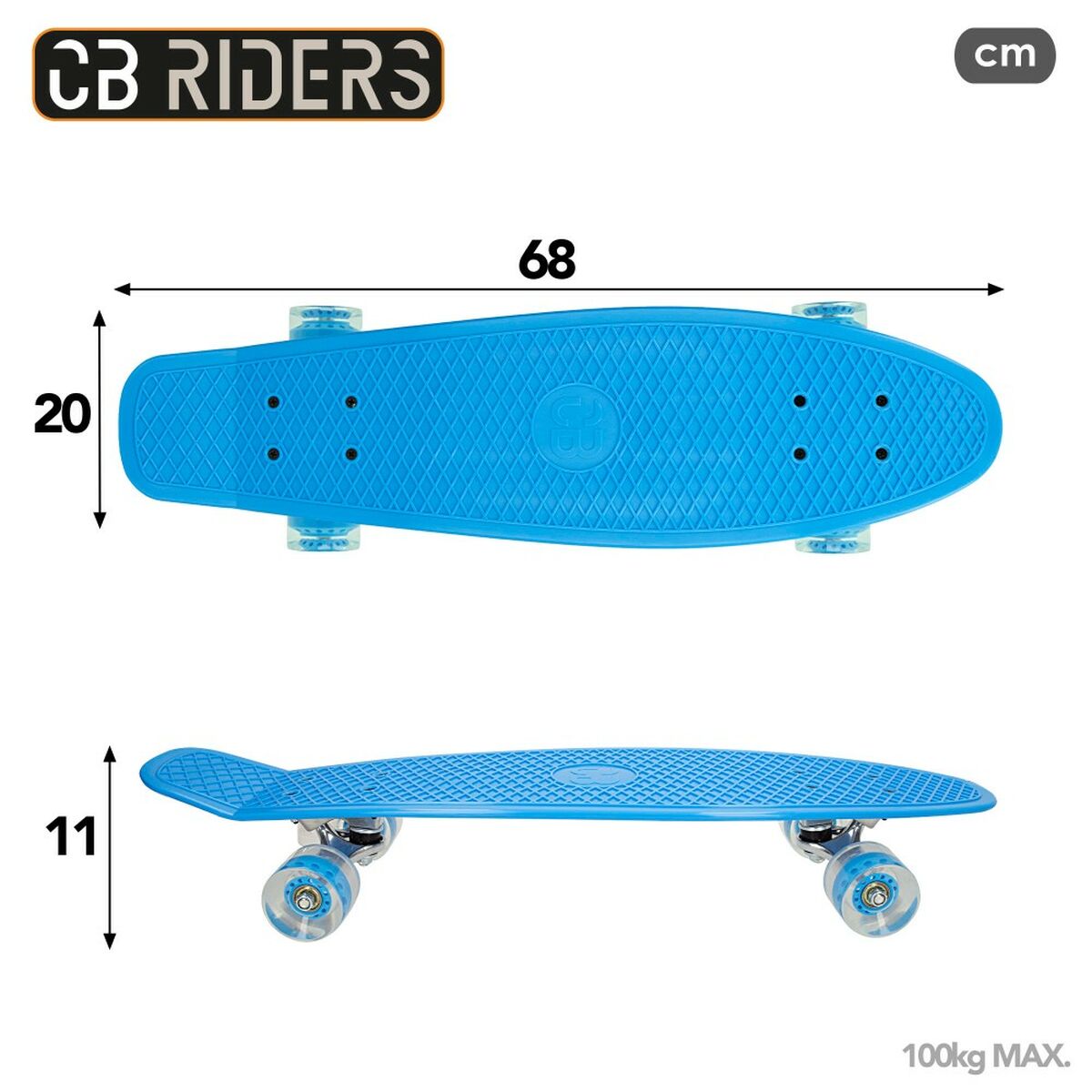 Skateboard Colorbaby Albastru (2 Unități) - Jucarii si jocuri, În aer liber și sport