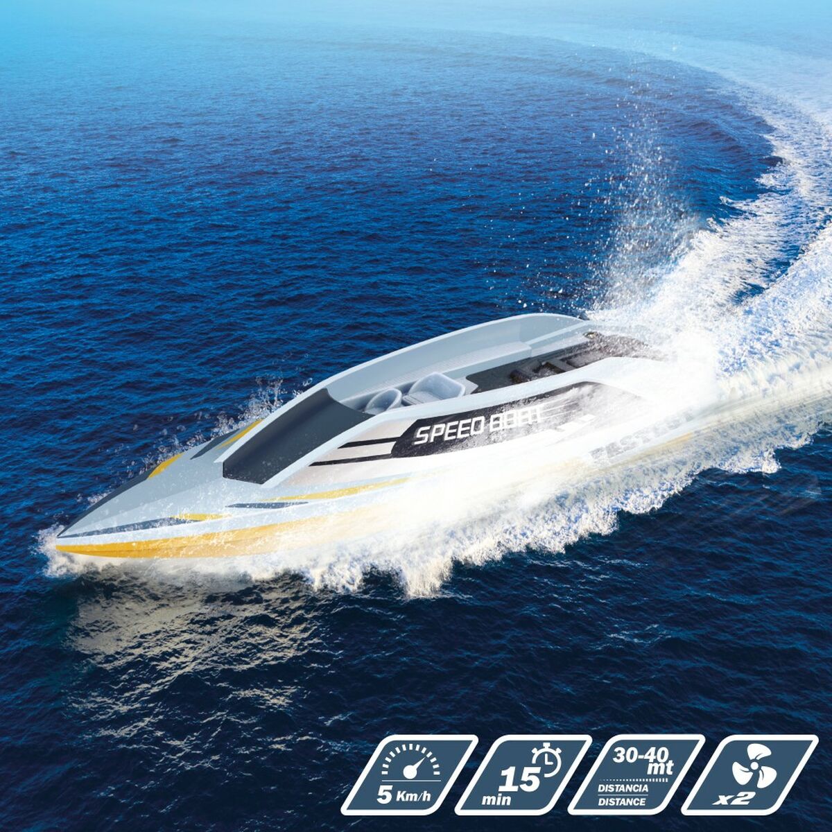 Barcă controlată prin radio Colorbaby (2 Unități) - Jucarii si jocuri, Vehicule