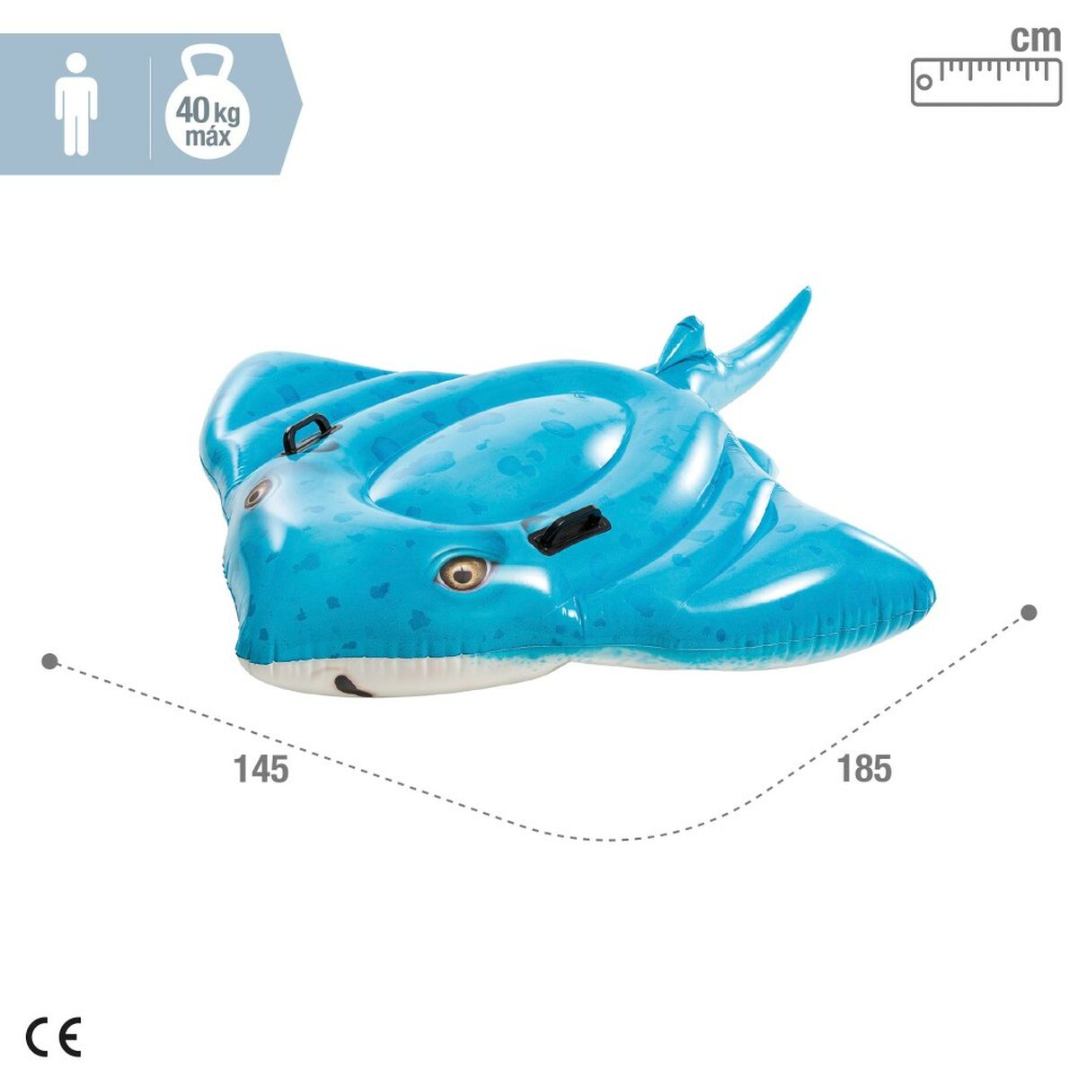 Flotor gonflabil Intex 145 x 185 cm (6 Unități) - Jucarii si jocuri, În aer liber și sport