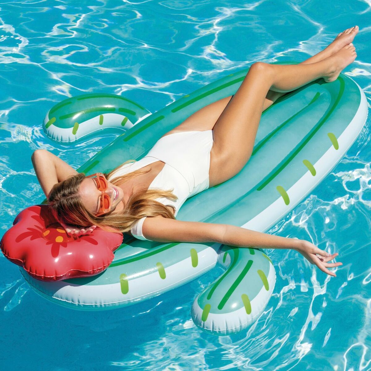 Saltea gonflabilă Intex Cactus 140 x 185 x 28 cm (6 Unități) - Jucarii si jocuri, În aer liber și sport