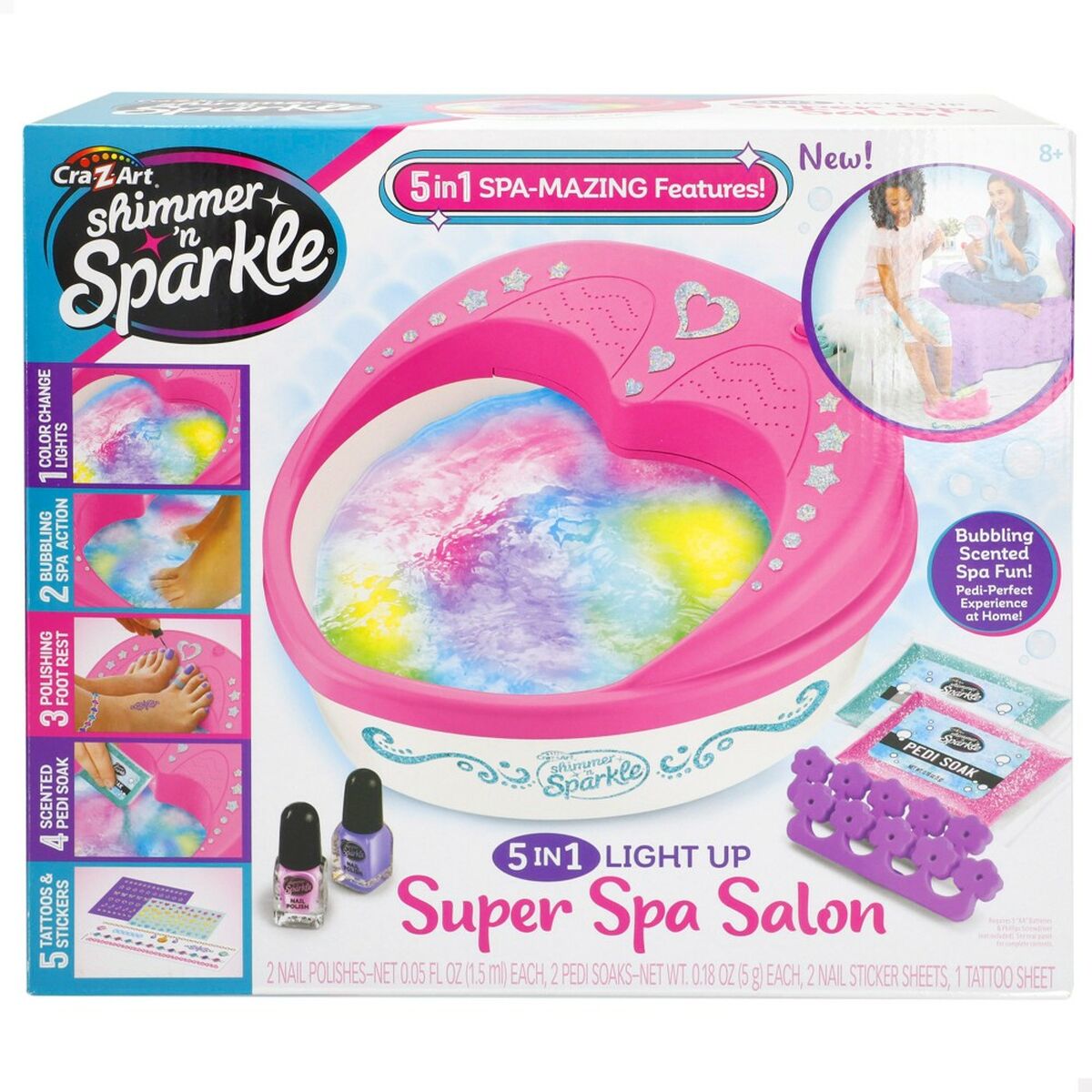 Set de Design pentru Unghii Cra-Z-Art Spa pentru pedichiură (3 Unități) - Jucarii si jocuri, Costume și accesorii