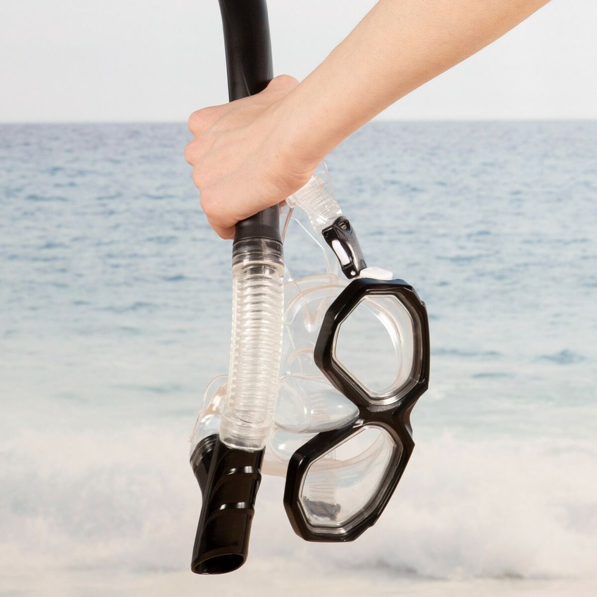 Ochelari de Scufundare cu Tub AquaSport Negru Adulți (2 Unități) - Sport și în aer liber, Sporturi acvatice