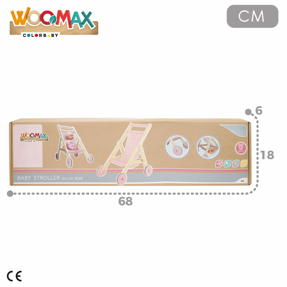 Cărucior pentru Păpuși 33 x 44 x 51 cm (2 Unități) - Jucarii si jocuri, Păpuși și accesorii