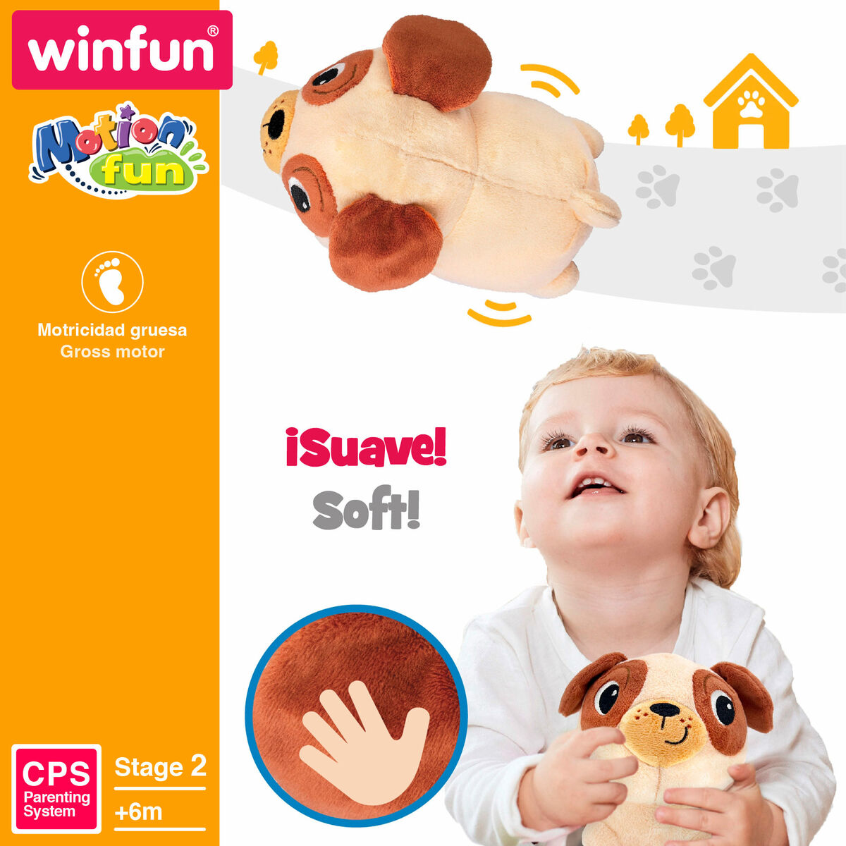 Jucărie Pluș cu Mișcare Winfun Flauș Plastic 17 x 15 x 13 cm (2 Unități) - Jucarii si jocuri, Jucării de pluș