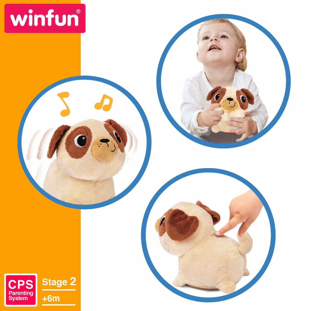 Jucărie Pluș cu Mișcare Winfun Flauș Plastic 17 x 15 x 13 cm (2 Unități) - Jucarii si jocuri, Jucării de pluș