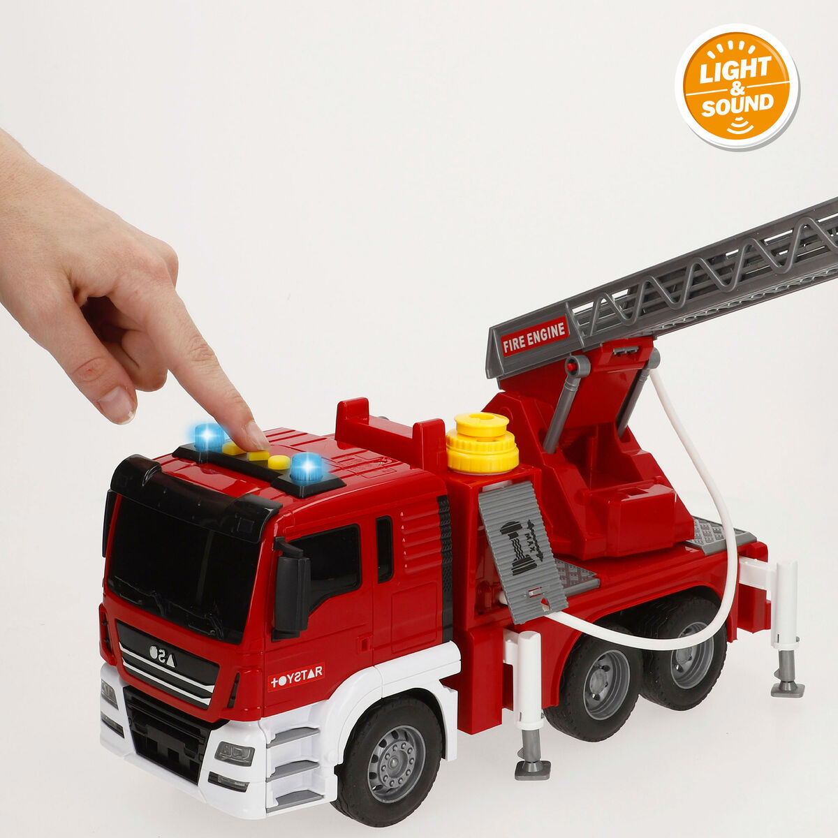 Mașină de pompieri cu girofar și sirenă Speed & Go 34 x 25 x 12 cm (4 Unități) - Jucarii si jocuri, Vehicule