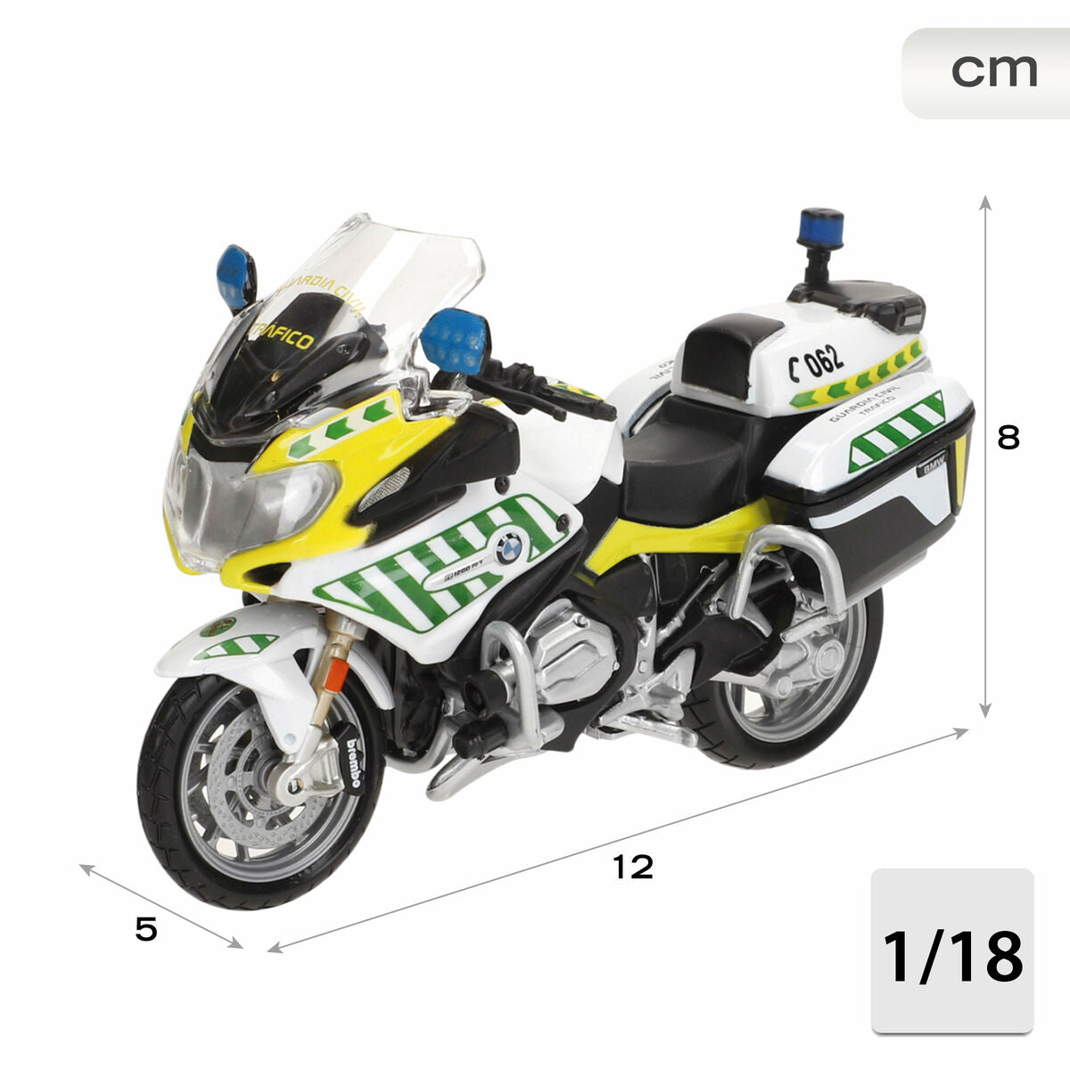 Motocicletă Maisto R 1200 RT GUARDIA CIVIL 12 x 8 x 5 cm - Jucarii si jocuri, Vehicule