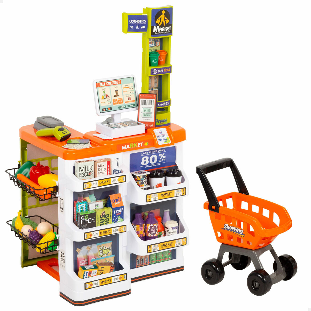 Supermarket de jucării Colorbaby 50 x 82 x 42 cm 50 Piese 2 Unități - Jucarii si jocuri, Imitații de jocuri
