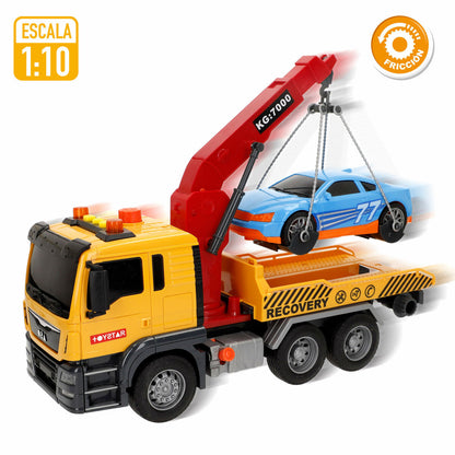 Camion cu Macara Speed & Go 33 x 23 x 12 cm (4 Unități) - Jucarii si jocuri, Vehicule