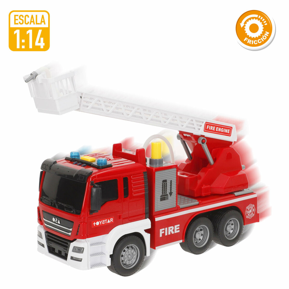 Mașină de pompieri cu girofar și sirenă Speed & Go 26 x 14 x 9 cm (6 Unități) - Jucarii si jocuri, Vehicule