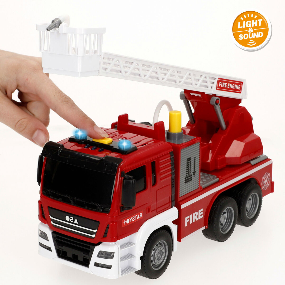 Mașină de pompieri cu girofar și sirenă Speed & Go 26 x 14 x 9 cm (6 Unități) - Jucarii si jocuri, Vehicule