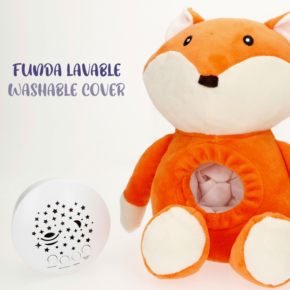 Jucărie de Pluș cu Proiector LED Colorbaby Flauș Plastic 25 x 27 x 13 cm (4 Unități) - Jucarii si jocuri, Jucării de pluș