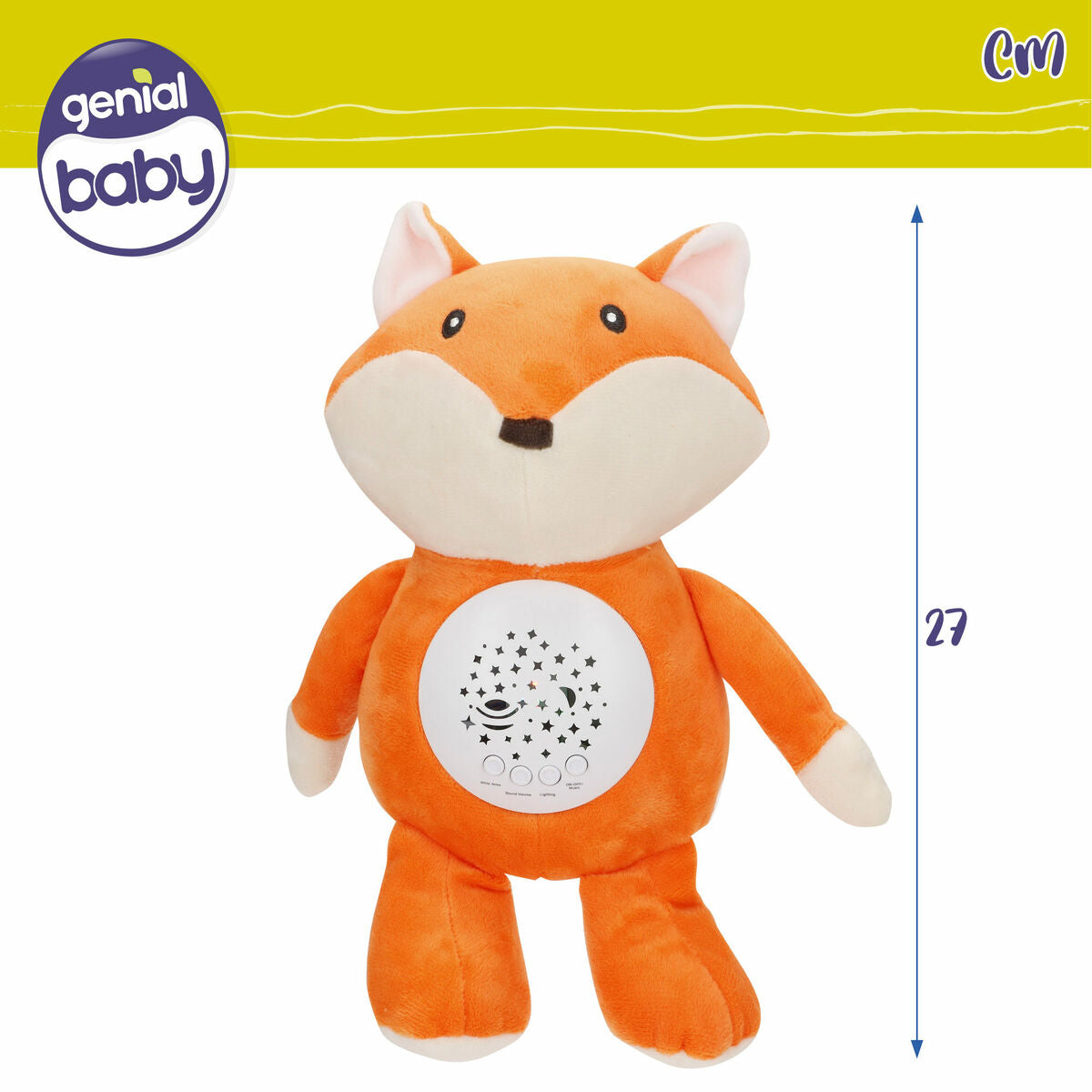 Jucărie de Pluș cu Proiector LED Colorbaby Flauș Plastic 25 x 27 x 13 cm (4 Unități) - Jucarii si jocuri, Jucării de pluș