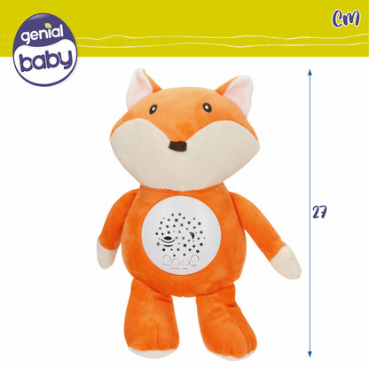 Jucărie de Pluș cu Proiector LED Colorbaby Flauș Plastic 25 x 27 x 13 cm (4 Unități) - Jucarii si jocuri, Jucării de pluș
