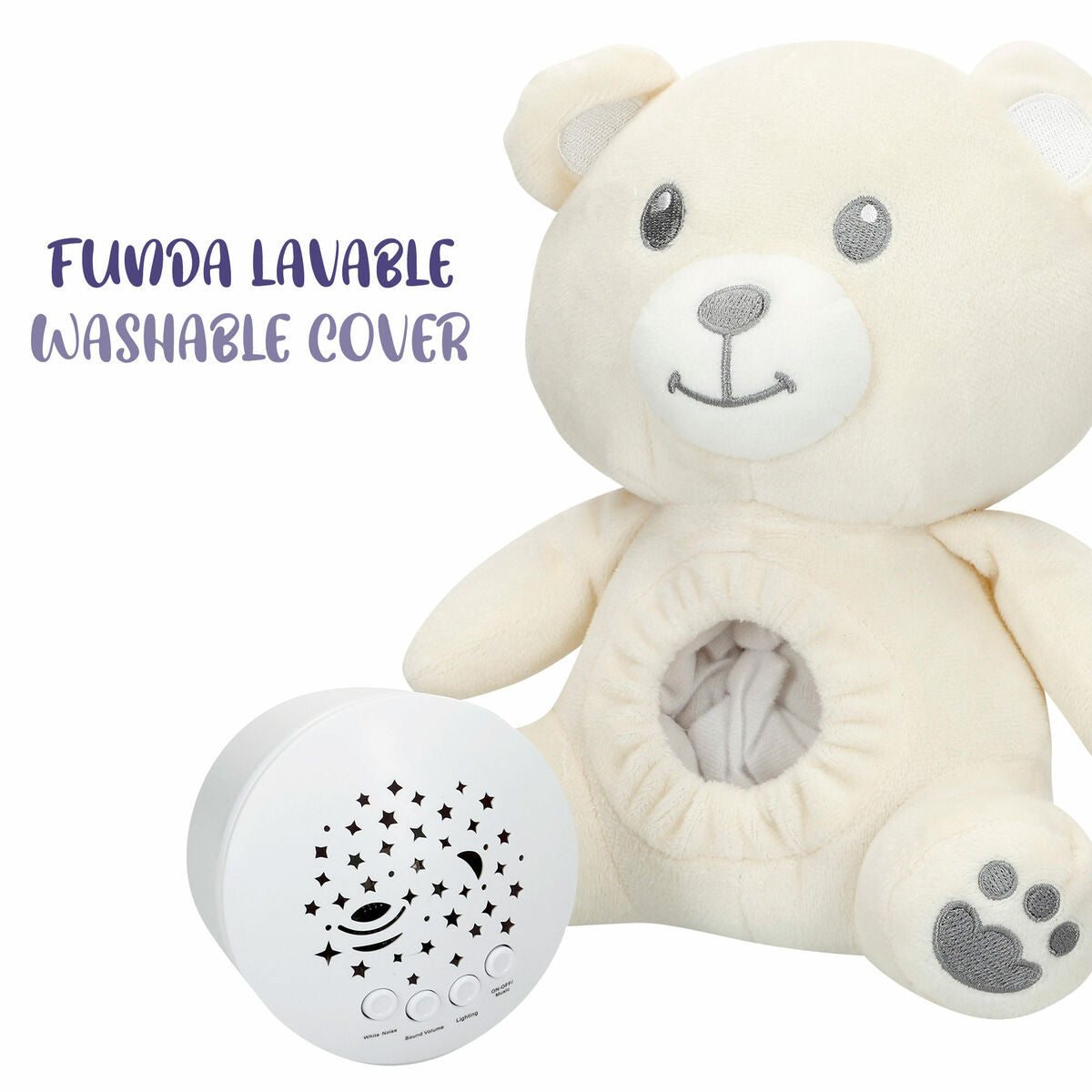 Jucărie de Pluș cu Proiector LED Colorbaby Flauș Plastic 20 x 25 x 12 cm (4 Unități) - Jucarii si jocuri, Jucării de pluș