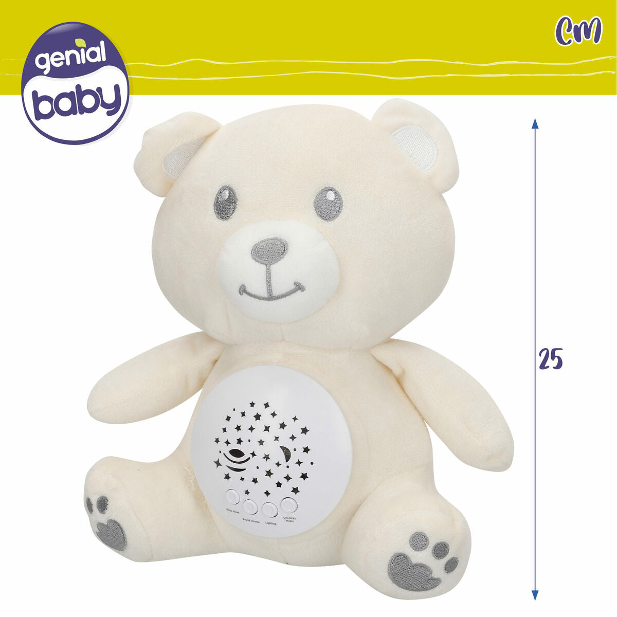 Jucărie de Pluș cu Proiector LED Colorbaby Flauș Plastic 20 x 25 x 12 cm (4 Unități) - Jucarii si jocuri, Jucării de pluș