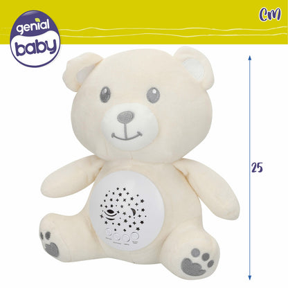 Jucărie de Pluș cu Proiector LED Colorbaby Flauș Plastic 20 x 25 x 12 cm (4 Unități) - Jucarii si jocuri, Jucării de pluș