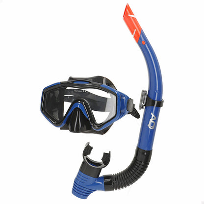 Ochelari de Scufundare cu Tub AquaSport Albastru Roșu (6 Unități) - Sport și în aer liber, Sporturi acvatice