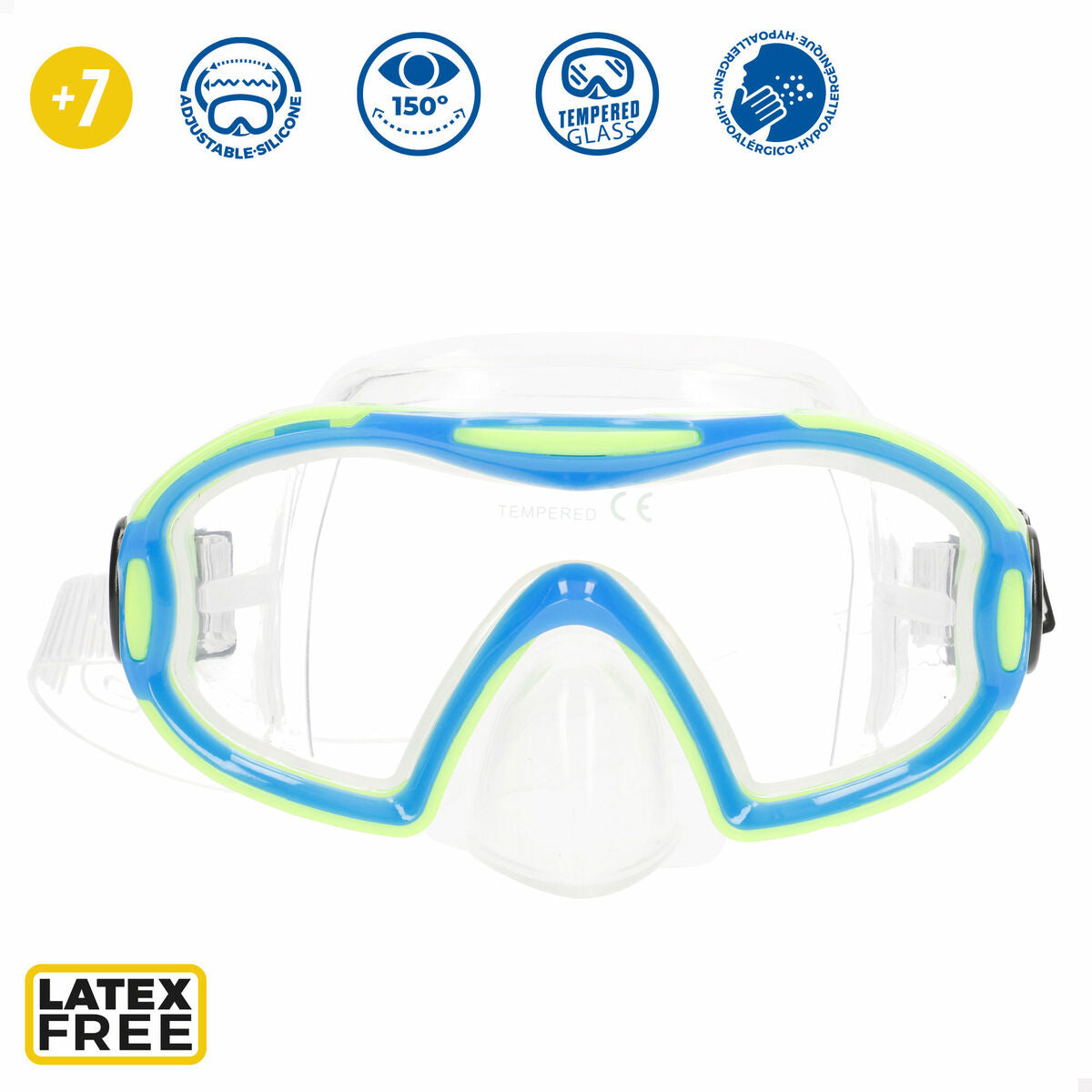 Ochelari de Scufundare cu Tub AquaSport Albastru Roz (6 Unități) - Sport și în aer liber, Sporturi acvatice
