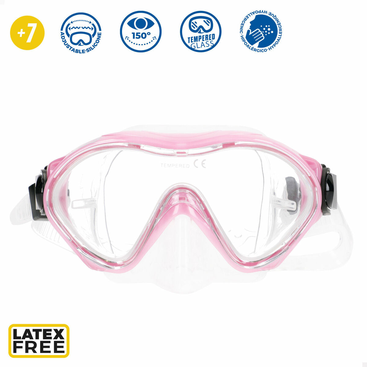 Ochelari de Scufundare cu Tub AquaSport Albastru Roz (6 Unități) - Sport și în aer liber, Sporturi acvatice