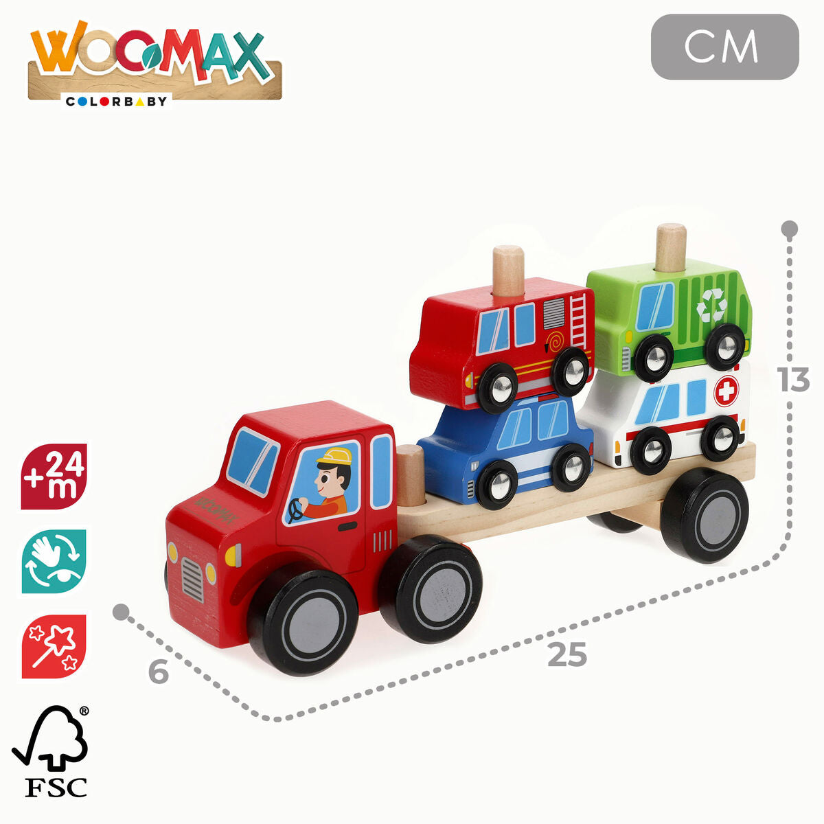 Camion Autotransporter și Mașini 25 x 13 x 6 cm (6 Unități) - Jucarii si jocuri, Vehicule