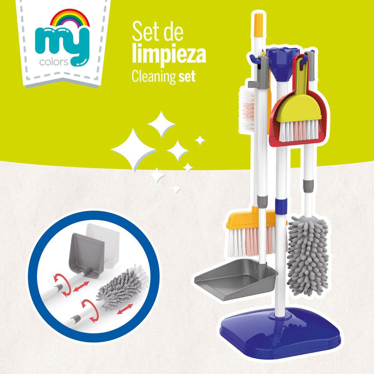 Kit de curățare et de depozitare Colorbaby 20 x 58 x 20 cm 7 Piese (6 Unități) - Jucarii si jocuri, Imitații de jocuri