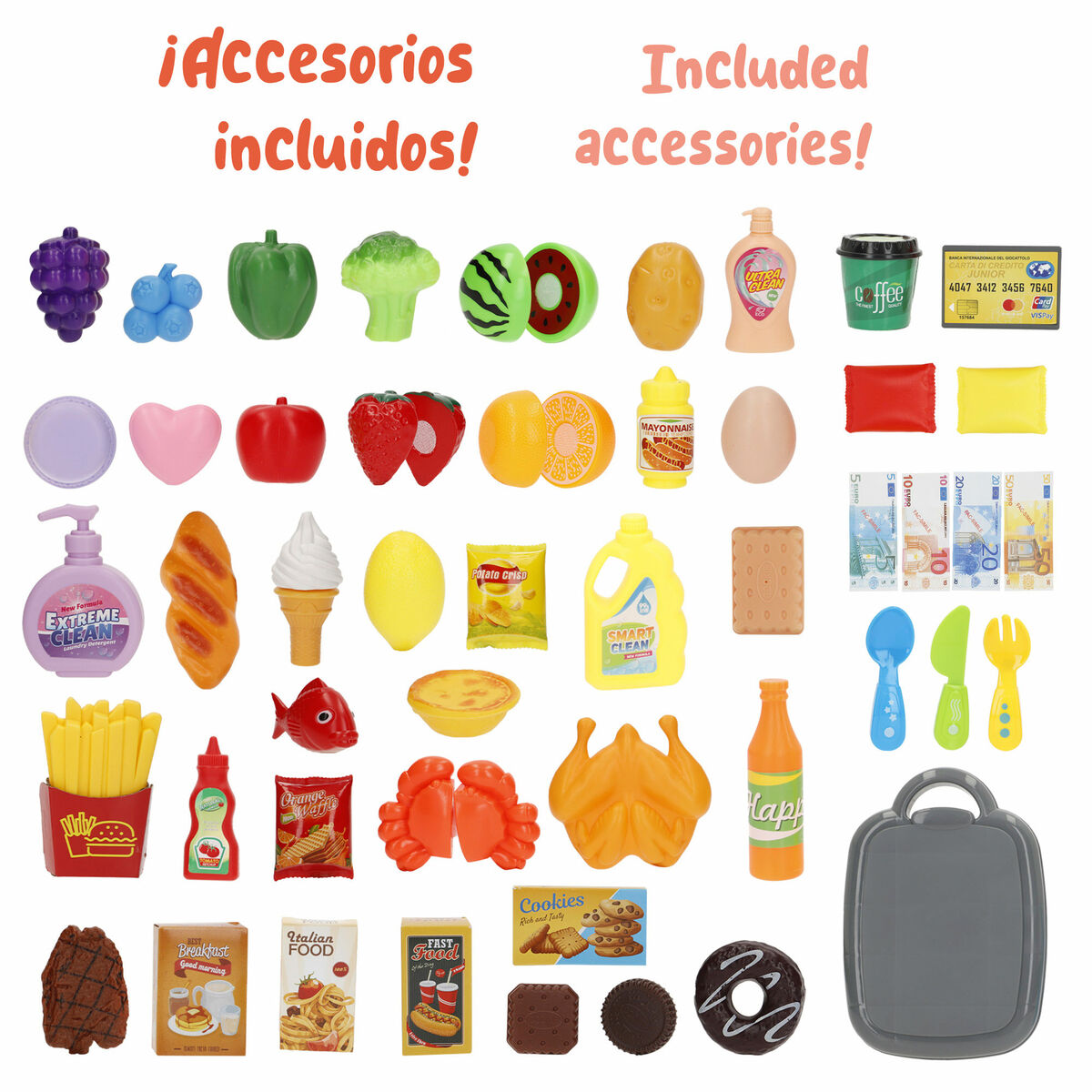 Set de Alimente de Jucărie Colorbaby 22 x 43 x 16 cm 51 Piese 6 Unități - Jucarii si jocuri, Imitații de jocuri