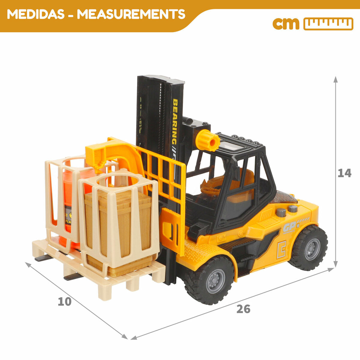 Vehicule de Construcție Colorbaby Lumină Sunet 26 x 14 x 10 cm (6 Unități) - Jucarii si jocuri, Vehicule