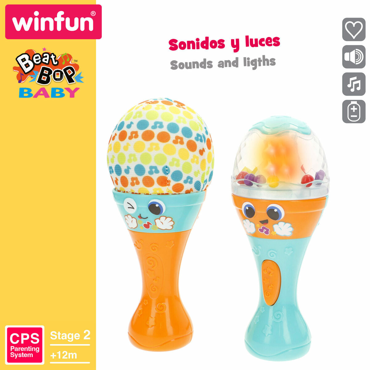 Jucărie muzicală Winfun 7 x 17 x 7 cm (6 Unități) - Bebelus, Jucăriile copilăriei timpurii