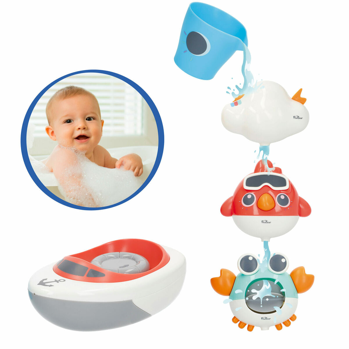 Jucării pentru Baie Colorbaby 16 x 6,5 x 9 cm 6 Unități - Acasă și bucătărie, Baie