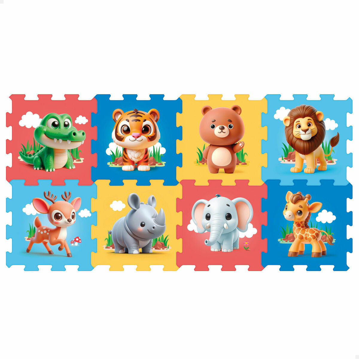Covor Puzzle Colorbaby Plastic EVA 114 x 58 cm 8 Piese (4 Unități) - Jucarii si jocuri, Puzzle-uri și puzzle-uri