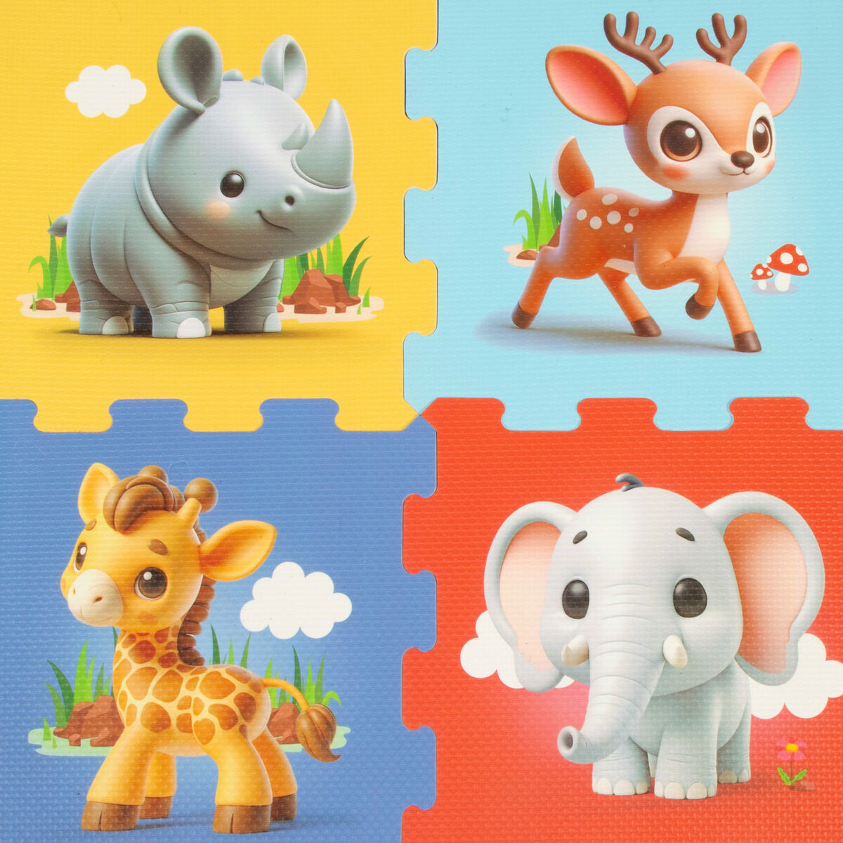 Covor Puzzle Colorbaby Plastic EVA 114 x 58 cm 8 Piese (4 Unități) - Jucarii si jocuri, Puzzle-uri și puzzle-uri