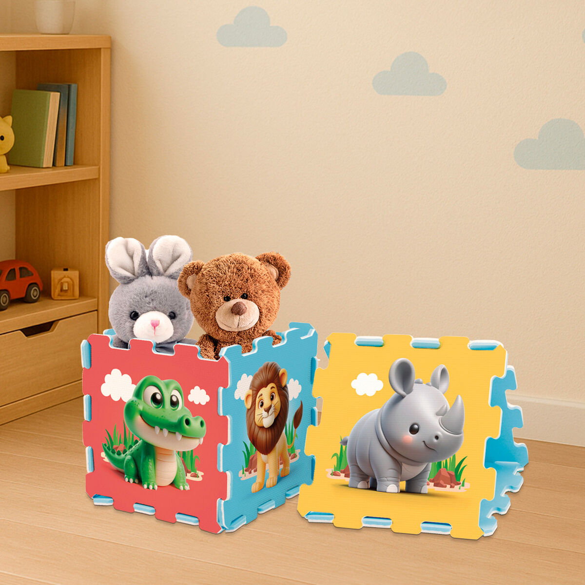 Covor Puzzle Colorbaby Plastic EVA 114 x 58 cm 8 Piese (4 Unități) - Jucarii si jocuri, Puzzle-uri și puzzle-uri