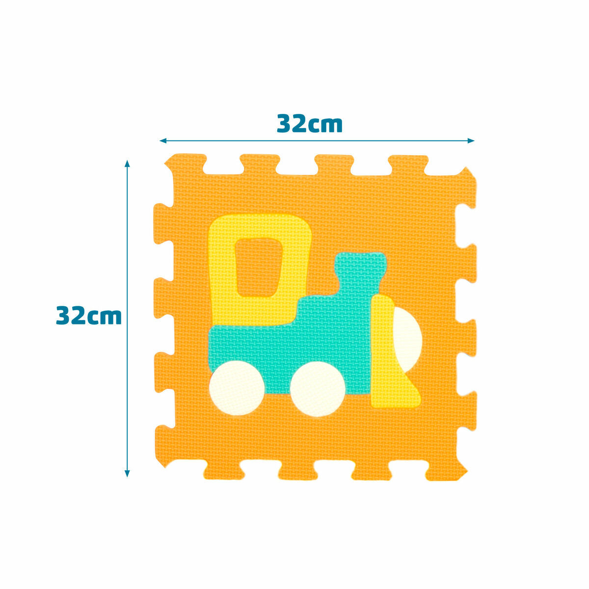 Covor Puzzle Colorbaby Multicolor Plastic EVA 90 x 90 cm Vehicule 9 Piese (4 Unități) - Jucarii si jocuri, Puzzle-uri și puzzle-uri