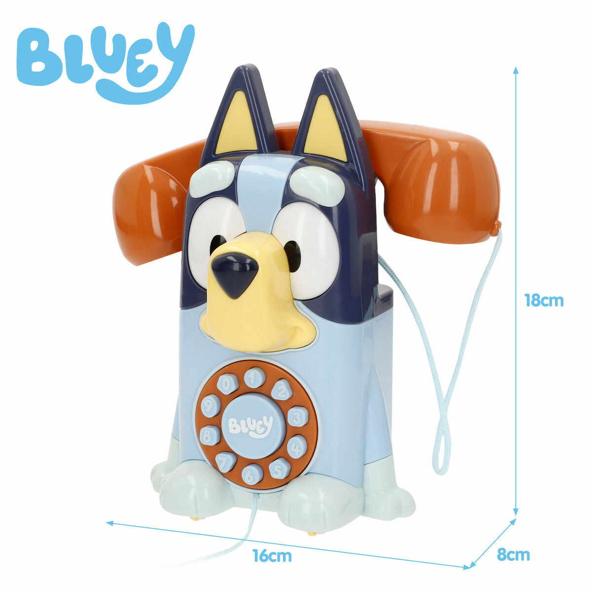 Telefon jucărie Bluey Plastic 16 x 18 x 8 cm (4 Unități) - Jucarii si jocuri, Imitații de jocuri
