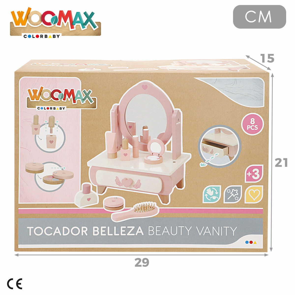 Masa de toaletă jucărie Woomax (2 Unități) - Jucarii si jocuri, Imitații de jocuri