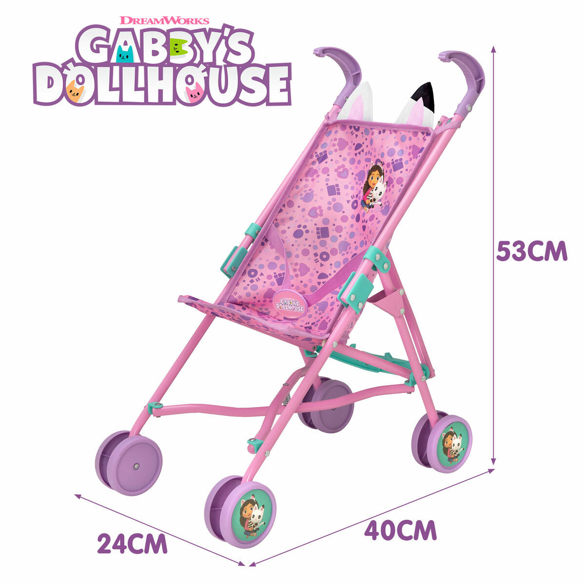 Cărucior pentru Păpuși Gabby's Dollhouse (12 Unități) - Jucarii si jocuri, Păpuși și accesorii