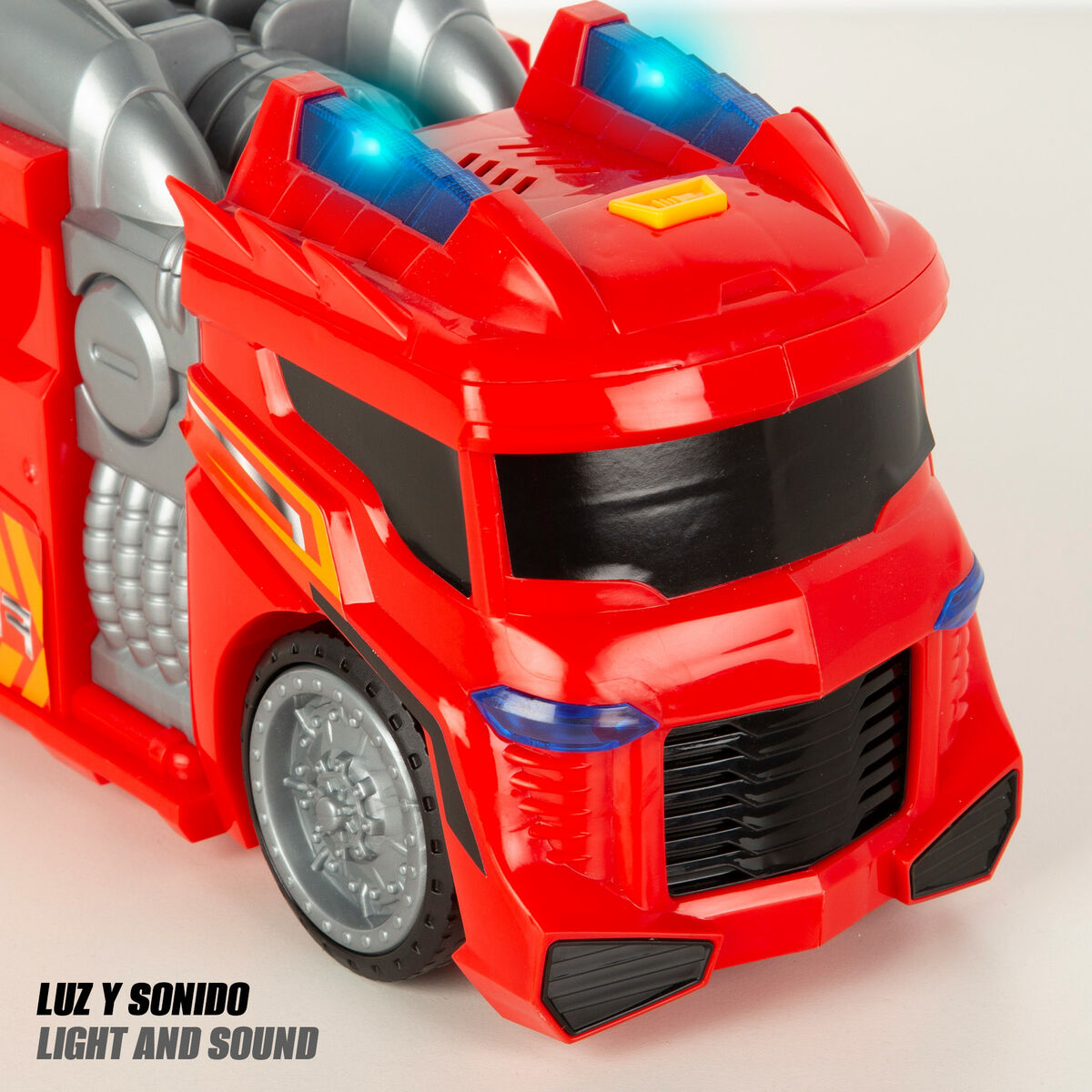 Camion de Pompieri Teamsterz Roșu Gri 30 x 16 x 13 cm (4 Unități) - Jucarii si jocuri, Vehicule