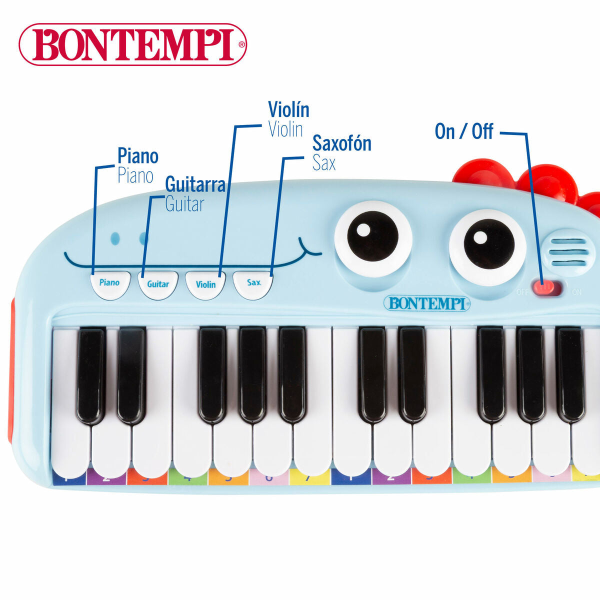 Joc Educativ Învăț cu Pianul Bontempi Dino 30 x 4 x 14 cm (4 Unități) - Jucarii si jocuri, Instrumente muzicale pentru copii