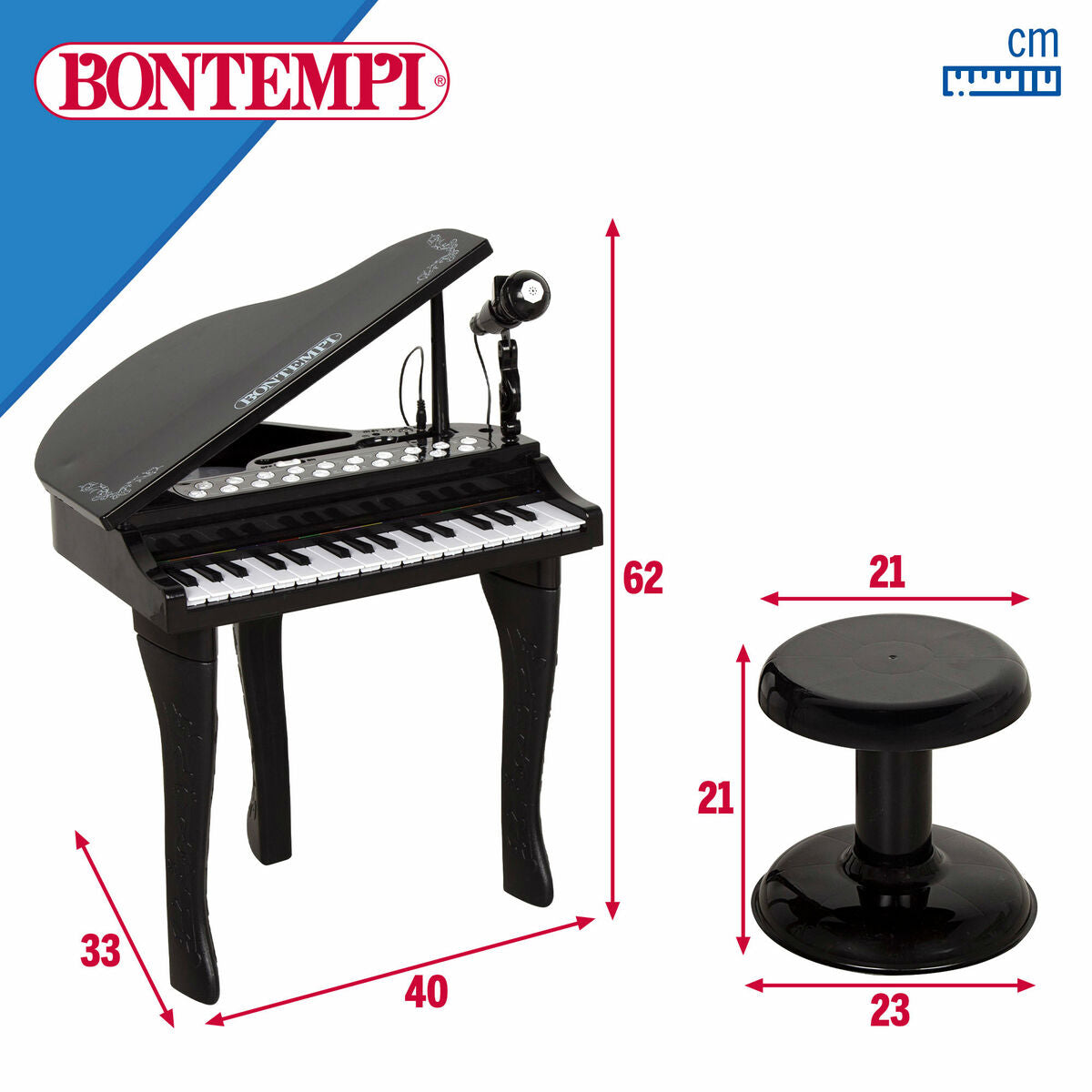 Joc Educativ Învăț cu Pianul Bontempi 40 x 62 x 33 cm (2 Unități) - Jucarii si jocuri, Instrumente muzicale pentru copii