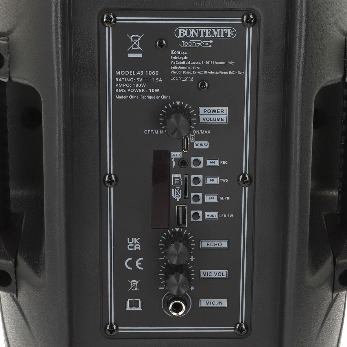 Difuzor cu Microfon Karaoke Bontempi Plastic 25 x 39 x 21 cm (2 Unități) - Jucarii si jocuri, Instrumente muzicale pentru copii