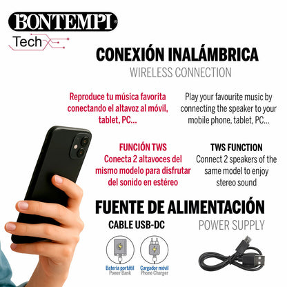 Difuzor cu Microfon Karaoke Bontempi Plastic 34 x 50 x 29 cm (2 Unități) - Jucarii si jocuri, Instrumente muzicale pentru copii