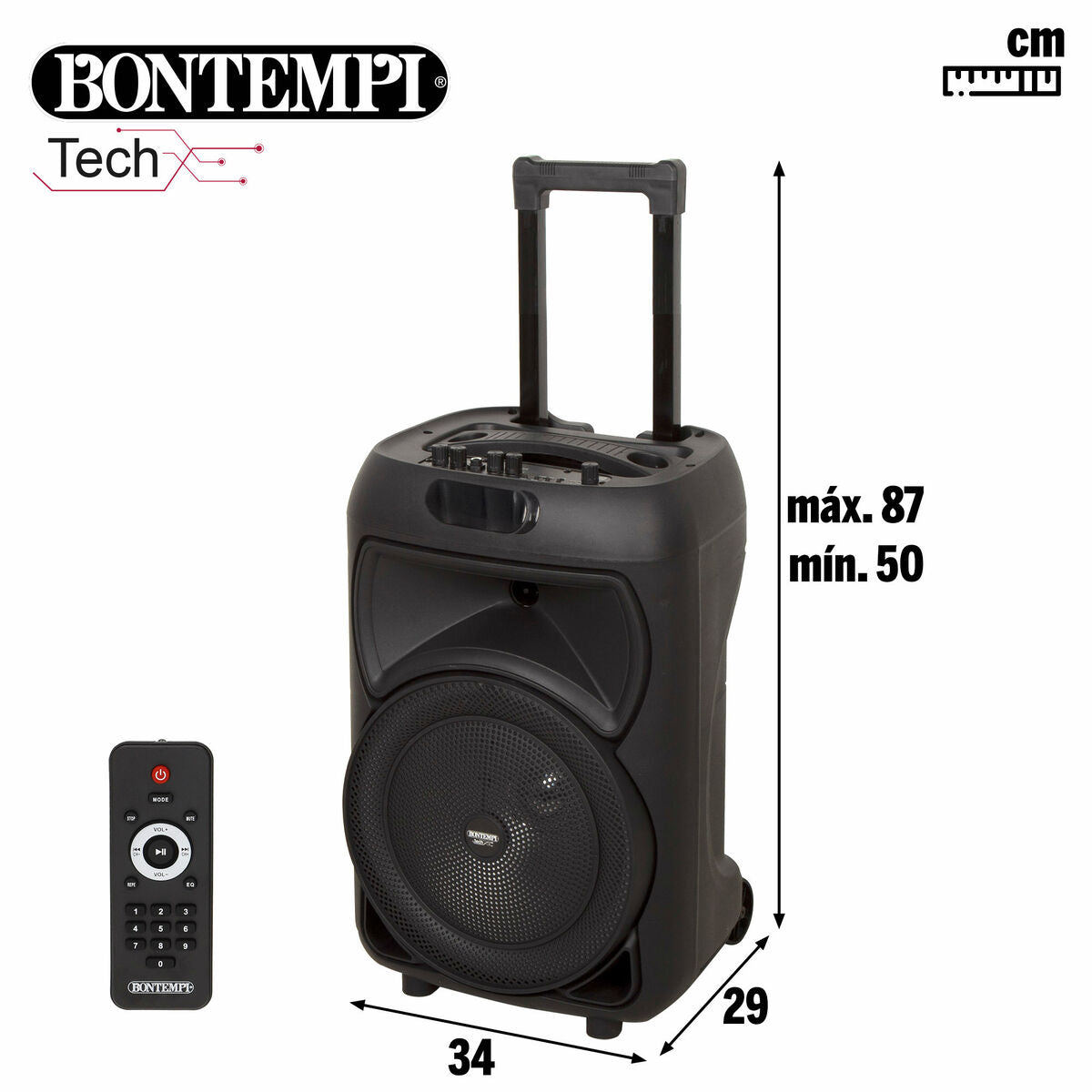 Difuzor cu Microfon Karaoke Bontempi Plastic 34 x 50 x 29 cm (2 Unități) - Jucarii si jocuri, Instrumente muzicale pentru copii