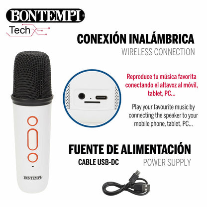 Difuzor cu Microfon Karaoke Bontempi - Jucarii si jocuri, Instrumente muzicale pentru copii