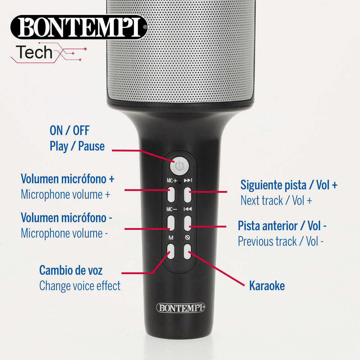 Microfon Karaoke Bontempi - Jucarii si jocuri, Instrumente muzicale pentru copii
