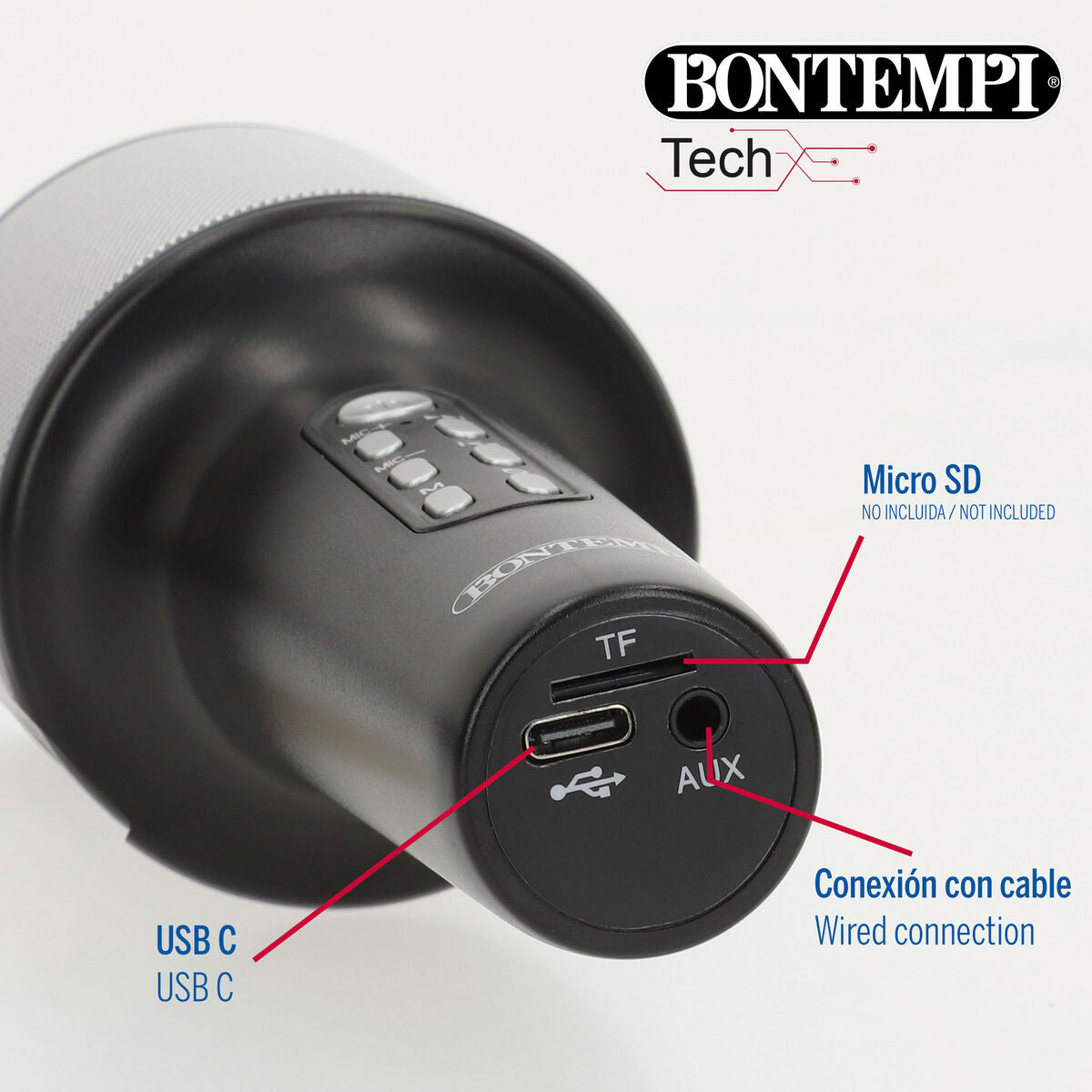 Microfon Karaoke Bontempi - Jucarii si jocuri, Instrumente muzicale pentru copii