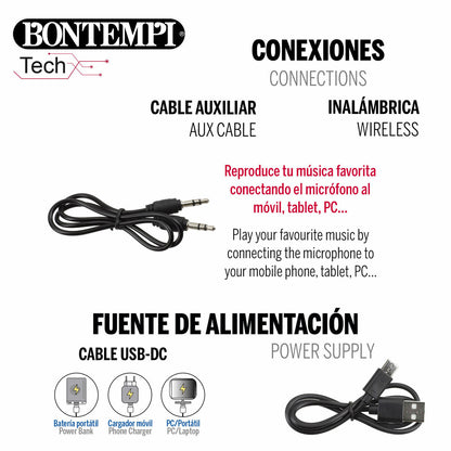 Microfon Karaoke Bontempi - Jucarii si jocuri, Instrumente muzicale pentru copii