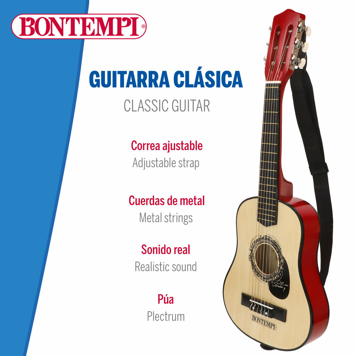 Chitară pentru Copii Bontempi 28 x 75 x 8 cm (2 Unități) - Jucarii si jocuri, Instrumente muzicale pentru copii